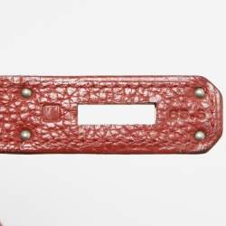 Hermes Vermillon Togo Leather Palladium Finish Birkin 35 Bag