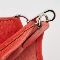 Pre Owned Hermes Rose Jaipur Epsom Leather Evelyne I PM Bag