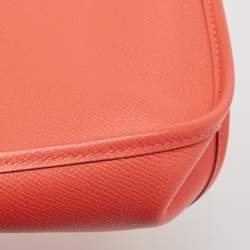 Pre Owned Hermes Rose Jaipur Epsom Leather Evelyne I PM Bag