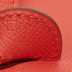 Pre Owned Hermes Rose Jaipur Epsom Leather Evelyne I PM Bag