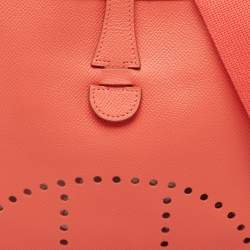 Pre Owned Hermes Rose Jaipur Epsom Leather Evelyne I PM Bag