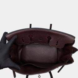 Pre Owned Hermès Birkin 35 in Raisin Clemence Leather with PHW Bag