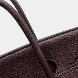 Pre Owned Hermès Birkin 35 in Raisin Clemence Leather with PHW Bag