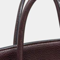 Pre Owned Hermès Birkin 35 in Raisin Clemence Leather with PHW Bag
