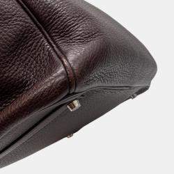 Pre Owned Hermès Birkin 35 in Raisin Clemence Leather with PHW Bag