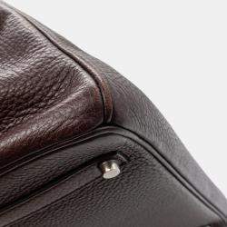 Pre Owned Hermès Birkin 35 in Raisin Clemence Leather with PHW Bag