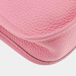 HERMES Evelyne TPM Shoulder Bag Amazon Taurillon Clemence Rose Azalea Made in France 2020 Pink/Red Y Crossbody Snap Button EvelyneTPM Women's