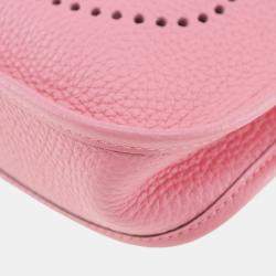 HERMES Evelyne TPM Shoulder Bag Amazon Taurillon Clemence Rose Azalea Made in France 2020 Pink/Red Y Crossbody Snap Button EvelyneTPM Women's
