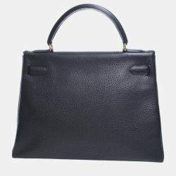 Pre Owned HERMES Togo Kelly 32 Handbag Black Ladies