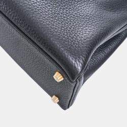 Pre Owned HERMES Togo Kelly 32 Handbag Black Ladies