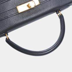 Pre Owned HERMES Togo Kelly 32 Handbag Black Ladies