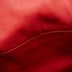 Hermes Rouge Casaque Swift Leather Palladium Finish Lindy 26 Bag