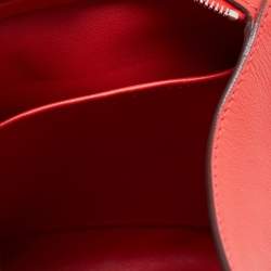 Hermes Rouge Casaque Swift Leather Palladium Finish Lindy 26 Bag