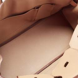 Pre Owned Hermes Biscuit Taurillon Clemence Leather Palladium Finish Shoulder Birkin ll JPG 42 Bag
