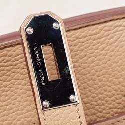 Pre Owned Hermes Biscuit Taurillon Clemence Leather Palladium Finish Shoulder Birkin ll JPG 42 Bag