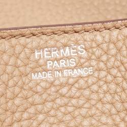 Pre Owned Hermes Biscuit Taurillon Clemence Leather Palladium Finish Shoulder Birkin ll JPG 42 Bag