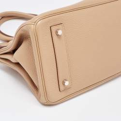 Pre Owned Hermes Biscuit Taurillon Clemence Leather Palladium Finish Shoulder Birkin ll JPG 42 Bag