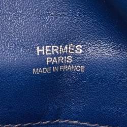 Hermes Bleu Paradis/Saphir Swift Leather Palladium Hardware Mini Berline Bag