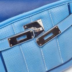 Hermes Bleu Paradis/Saphir Swift Leather Palladium Hardware Mini Berline Bag