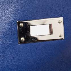 Hermes Bleu Paradis/Saphir Swift Leather Palladium Hardware Mini Berline Bag