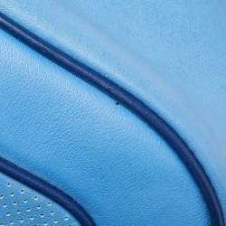 Hermes Bleu Paradis/Saphir Swift Leather Palladium Hardware Mini Berline Bag
