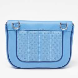 Hermes Bleu Paradis/Saphir Swift Leather Palladium Hardware Mini Berline Bag