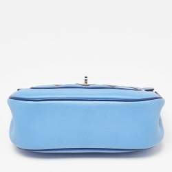 Hermes Bleu Paradis/Saphir Swift Leather Palladium Hardware Mini Berline Bag