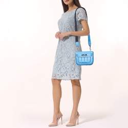 Hermes Bleu Paradis/Saphir Swift Leather Palladium Hardware Mini Berline Bag