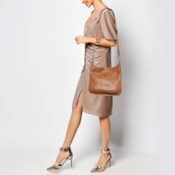 Hermes Gold Clemence Leather Evelyne III PM Bag