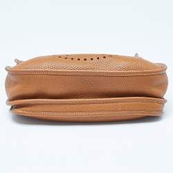 Hermes Gold Clemence Leather Evelyne III PM Bag