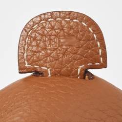 Hermes Gold Clemence Leather Evelyne III PM Bag