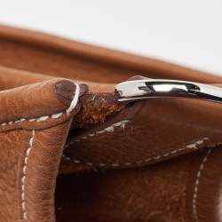 Hermes Gold Clemence Leather Evelyne III PM Bag