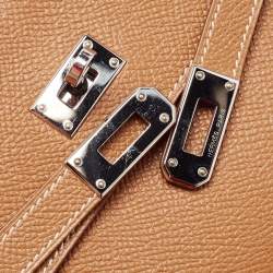 Hermes Gold Epsom Leather Kelly Classic Wallet