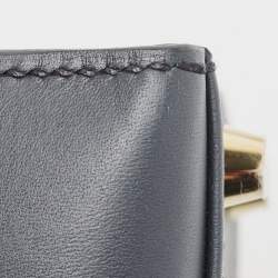 Hermes Bleu Obscure/Rouge H Sombrero Leather Brushed Gold Finish Kelly Sellier 28 Bag