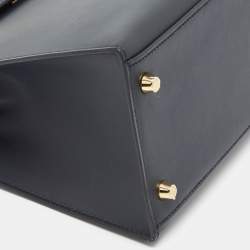 Hermes Bleu Obscure/Rouge H Sombrero Leather Brushed Gold Finish Kelly Sellier 28 Bag