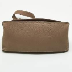 Hermes Taupe Grey Taurillon Clemence Leather Palladium Finish Jypsiere 34 Bag
