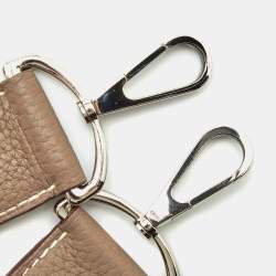 Hermes Taupe Grey Taurillon Clemence Leather Palladium Finish Jypsiere 34 Bag