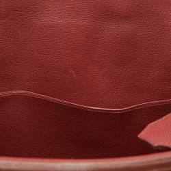 Hermes Rouge Garance Togo Leather Palladium Finish Birkin 35 Bag