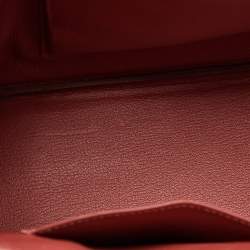 Hermes Rouge Garance Togo Leather Palladium Finish Birkin 35 Bag