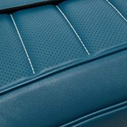 Pre Owned Hermes  Bleu Thalassa Swift Leather Palladium Finish Berline 28 Bag