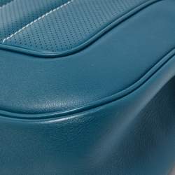 Pre Owned Hermes  Bleu Thalassa Swift Leather Palladium Finish Berline 28 Bag