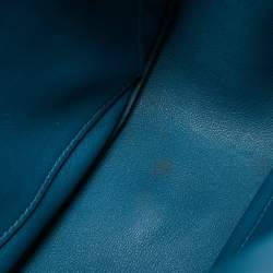 Pre Owned Hermes  Bleu Thalassa Swift Leather Palladium Finish Berline 28 Bag