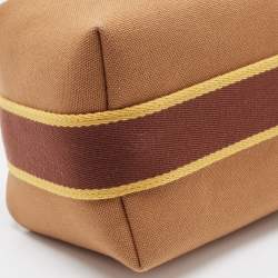 Pre Owned Hermès Ocre Canvas Small Bride-a-Brac Case