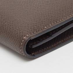 Pre Owned Hermés Chocolat Epsom Leather Bearn Gusset Wallet