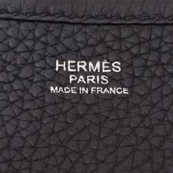 Pre Owned Hermes Noir Togo Leather Evelyne III PM Bag