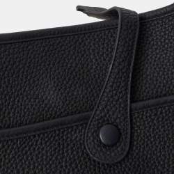 Pre Owned Hermes Noir Togo Leather Evelyne III PM Bag