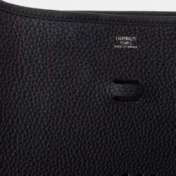 Pre Owned Hermes Noir Togo Leather Evelyne III PM Bag