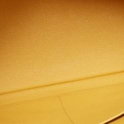 Hermes Jaune Togo Leather Palladium Finish Kelly Retourne 32 Bag