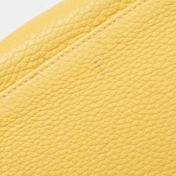 Hermes Jaune Togo Leather Palladium Finish Kelly Retourne 32 Bag