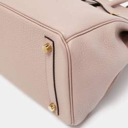 Hermes Glycine Taurillon Clemence Leather Gold Finish Birkin 30 Bag